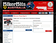 Tablet Screenshot of bikerbits.com.au